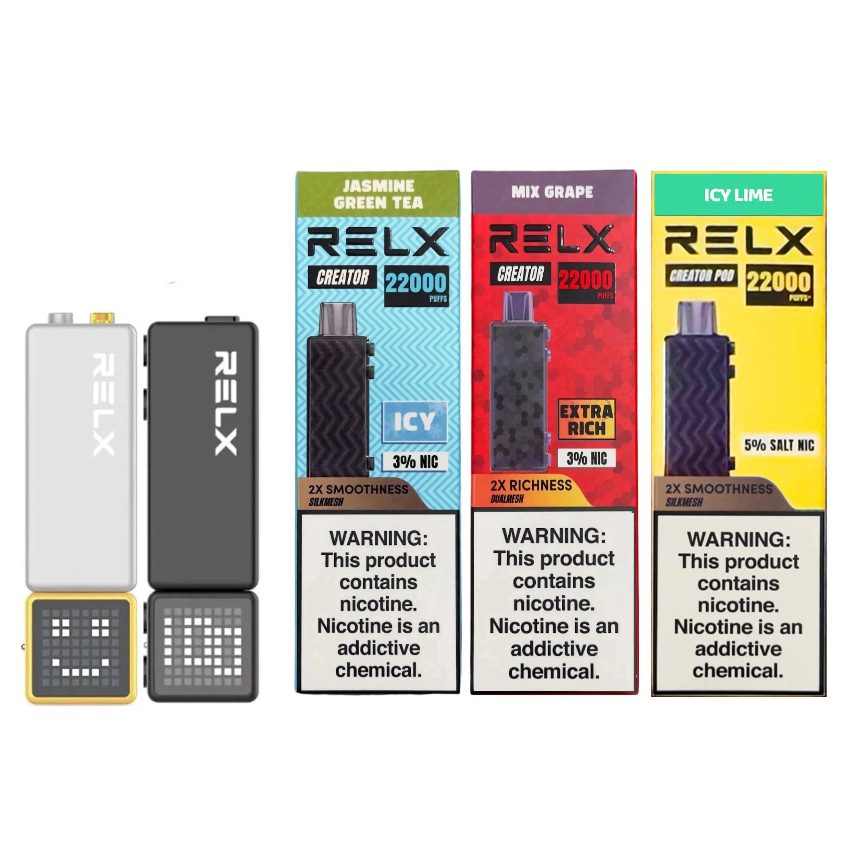 RELX 悅刻積木 22000口 | Creator 系列拋棄式主機/煙彈 | 口感極致 口味齊全